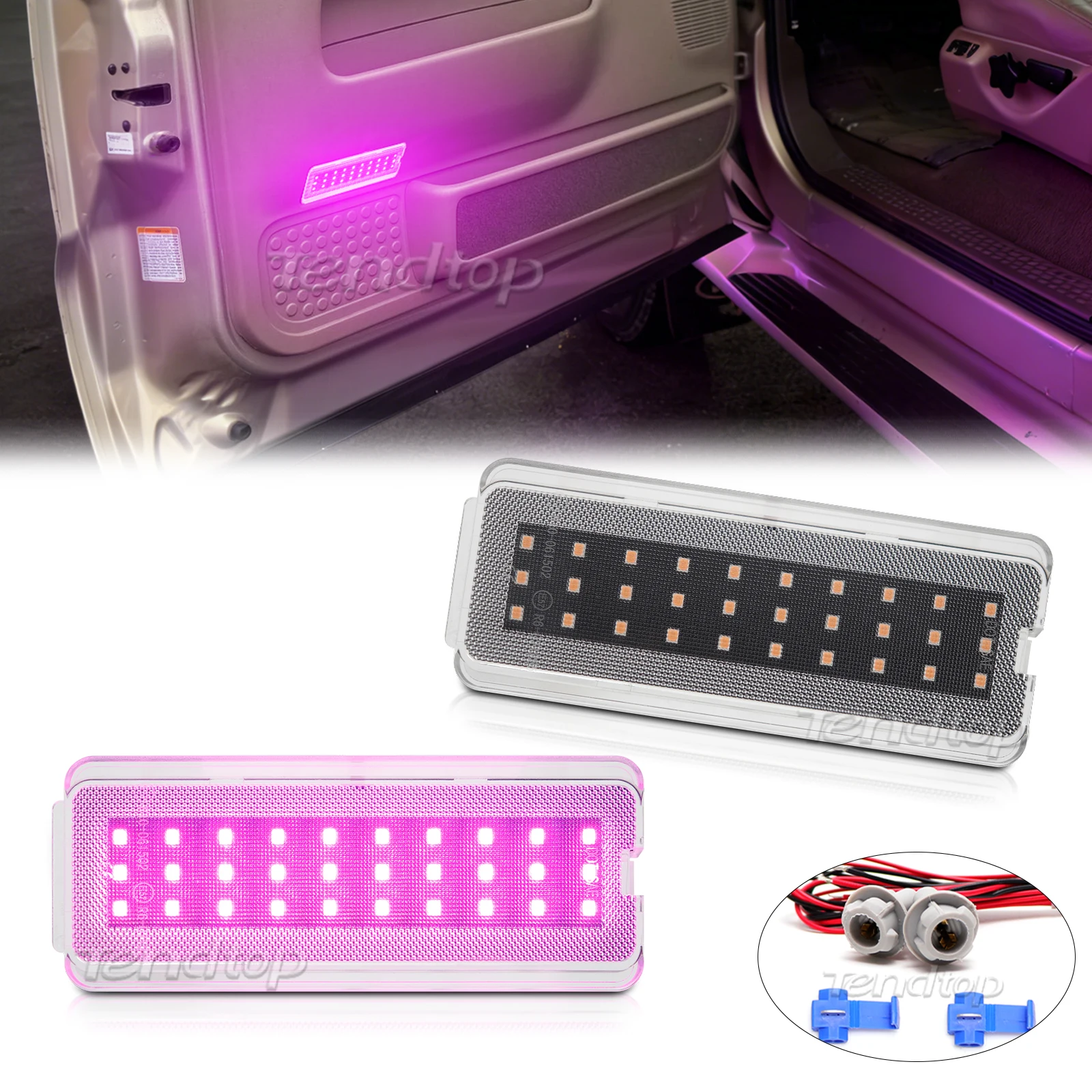 LED Interior Side Front/Rear Door Panel Light  for Ford F250 F350 F450 F550 Super Duty Excursion