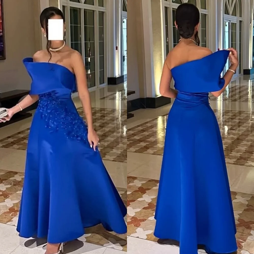 ชุดเดรสแฟชั่นสั่งตัด ผ้าเจอร์ซีย์ประดับคริสตัล งานฝีมือรูปดอกไม้ ทรงเอไลน์ สายเดี่ยว ความยาวปานกลาง ชุดราตรี มีหลายขนาดให้เลือก ดีไซน์เซ็กซี่