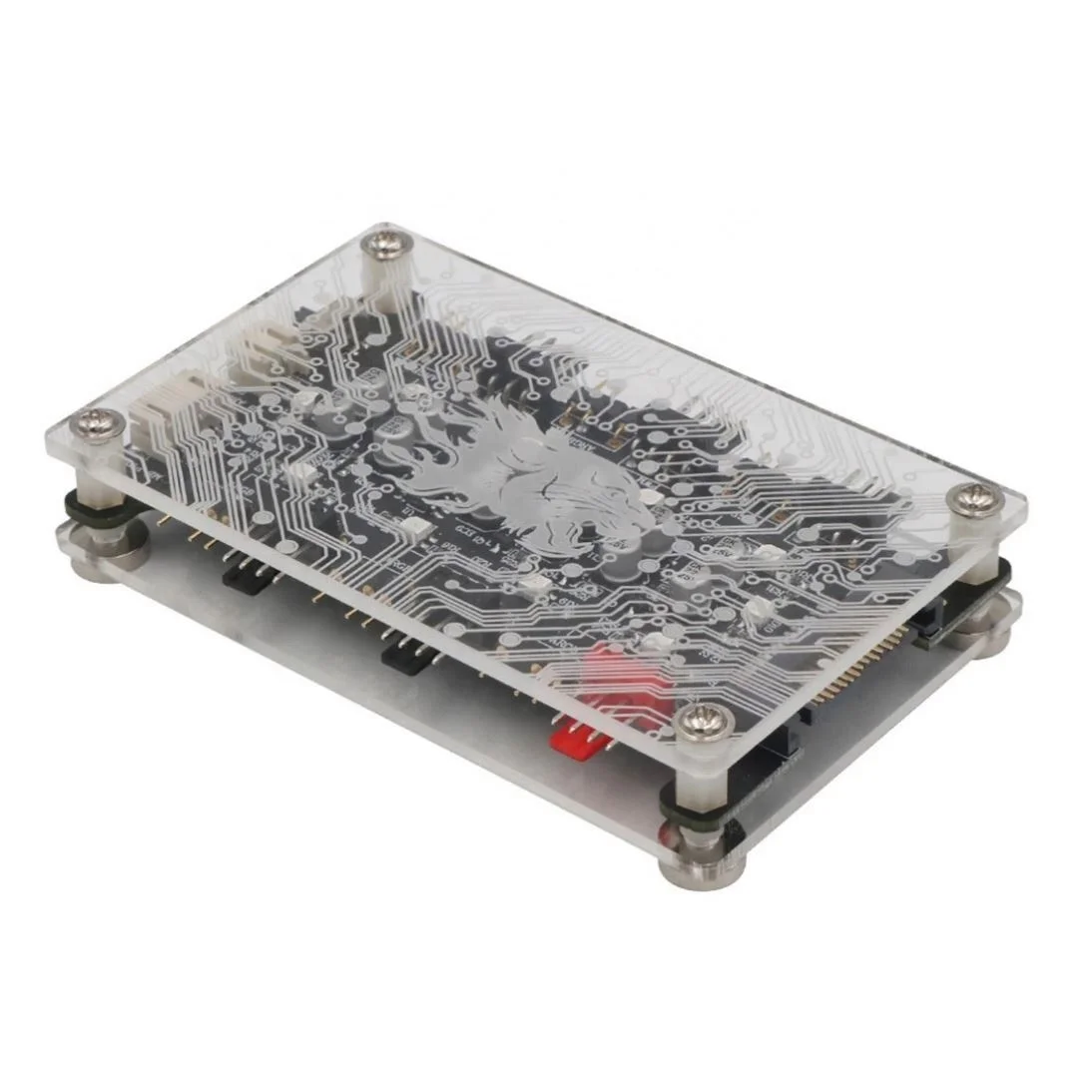 

2 в 1 6-контактный 5 В ARGB/12 В ARGB 12 В ШИМ-концентратор постоянного тока с акриловым корпусом Магнитная стойка 5 В 3-контактный 4-контактный светодиодный контроллер