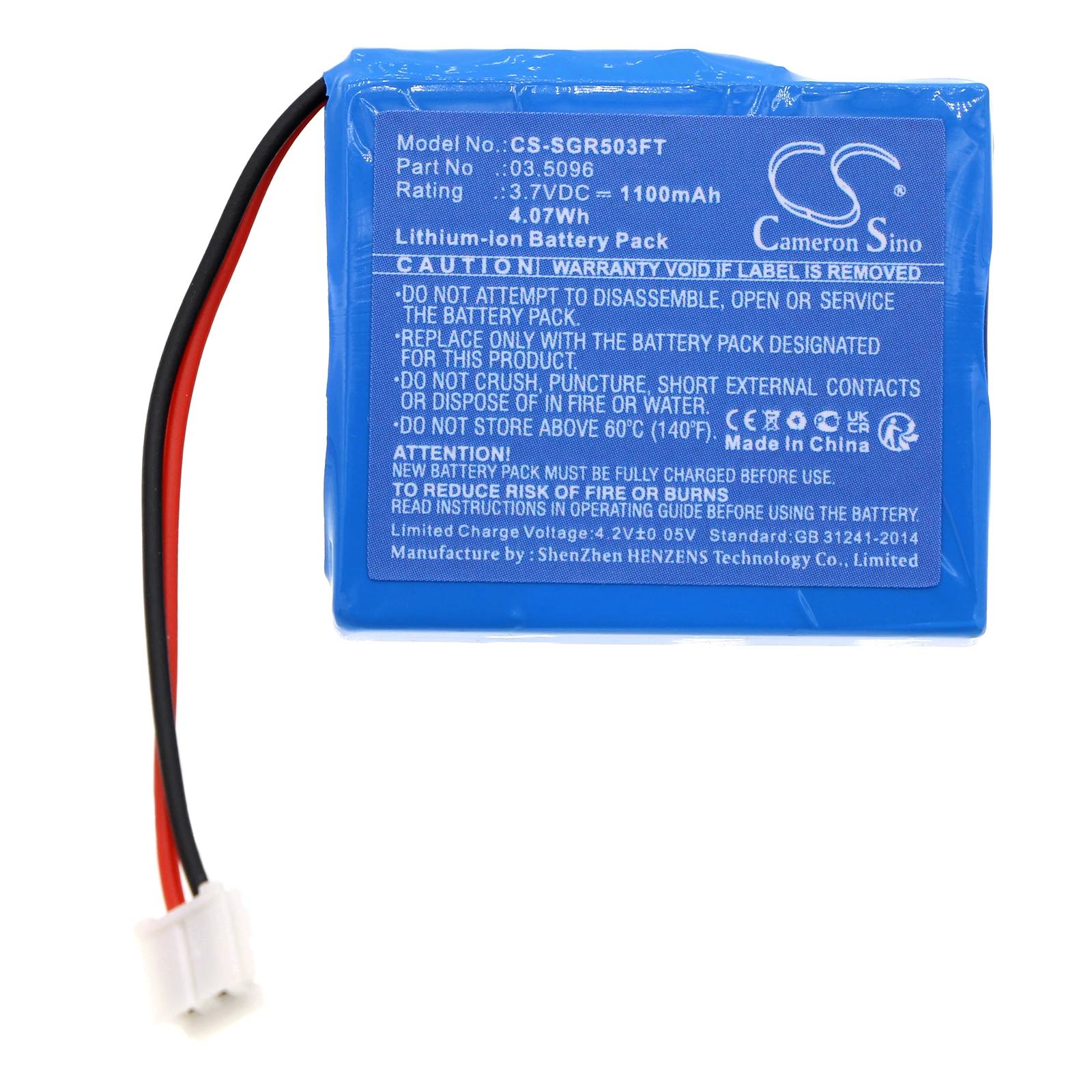 Сменная батарея CS для SCANGRIP Miniform 03.5036 03.5096 1100 мАч / 4.07 Вт·ч GPS, навигатор