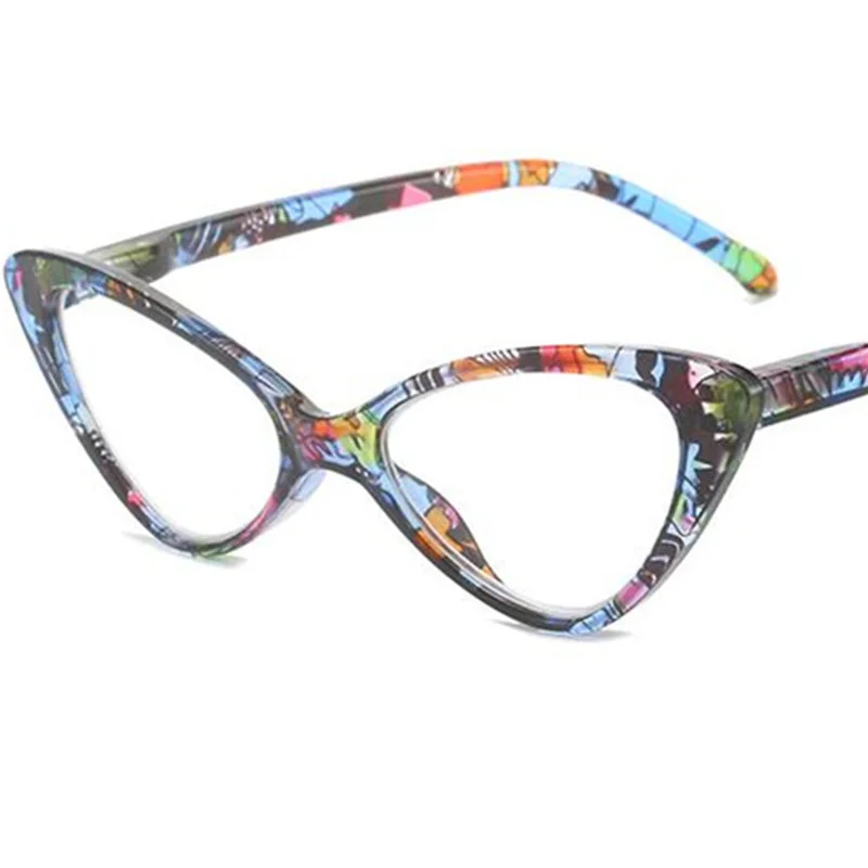 

NEW Anti-Blue Glasses Unisex Colorful Fragmented Flowers Optical Eyeglasses Cat Eye Spectacles Patchwork Frame Eyewear Google