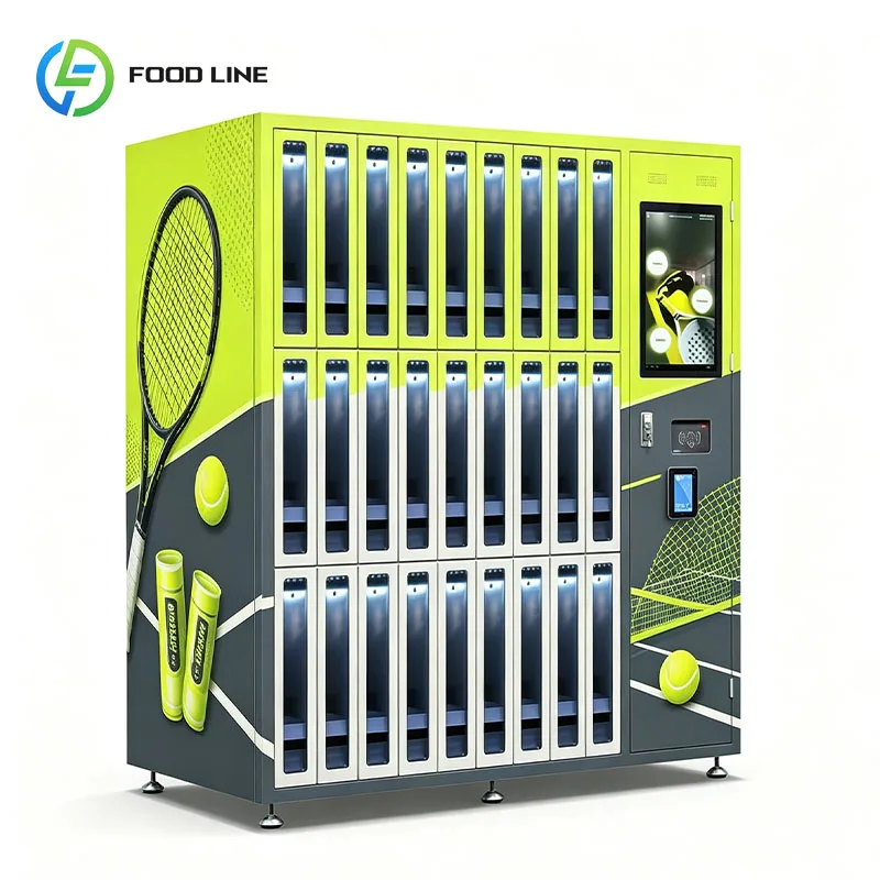 Tennis Ball Vending Machine Tennis Racket Kiosk Self Service Sports Gear Tube Tennis Balls Customized
