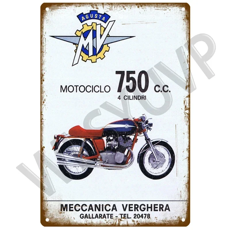 Mv Agusta Aprilia Plaque Metal Vintage Tin Sign Shabby Chic Decor Metal Signs Vintage Bar Decoration Metal Poster Metal Plate