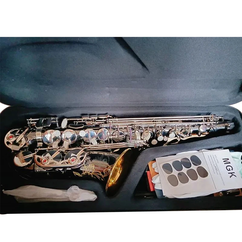 Alto Saxophone Mark VI Black Nickel Brand Professional Musical Instrument E Flat Sax Very Durable Woodwind With Case Accessories