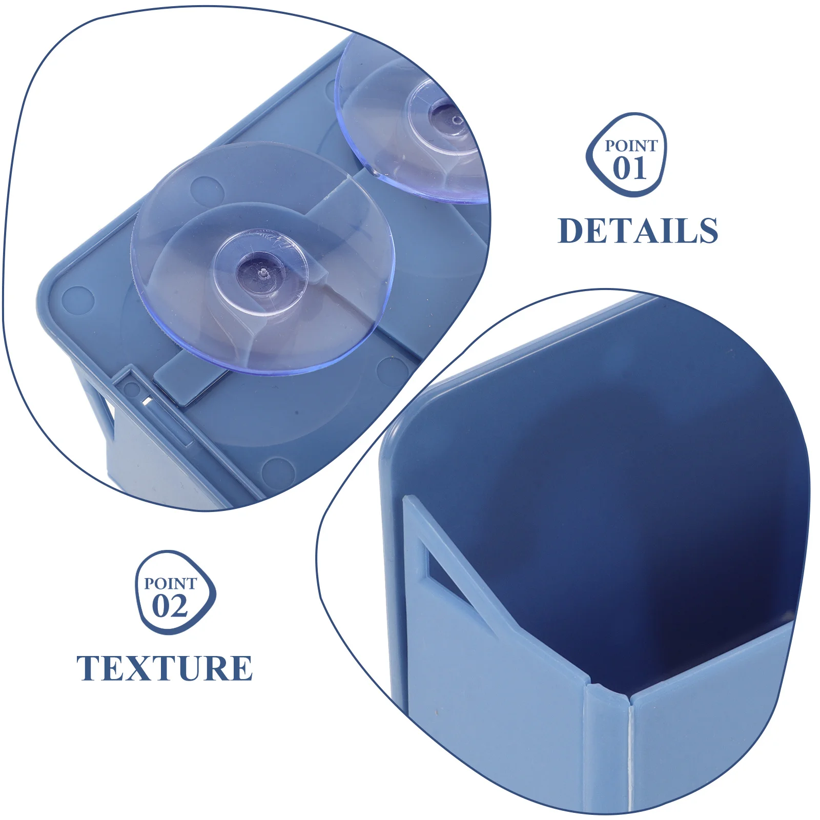 

2Pcs ABS Suction Cup Pen Holder Whiteboard Organizer Wear Resistant Stationery Storage Modern Design Dry Erase Marker Holder