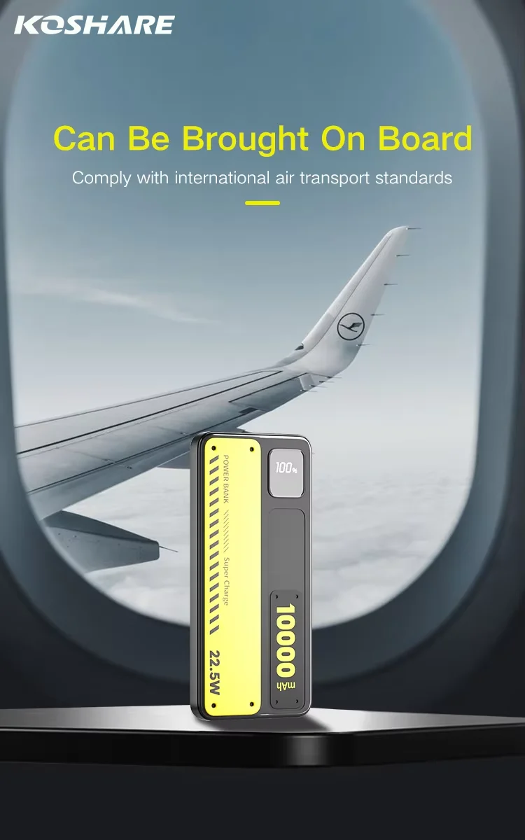 

KOSHARE Custom Fast Charging Power Bank 10000mAh Lightweight and Portable One Is Enough Power Bank Pour Téléphone