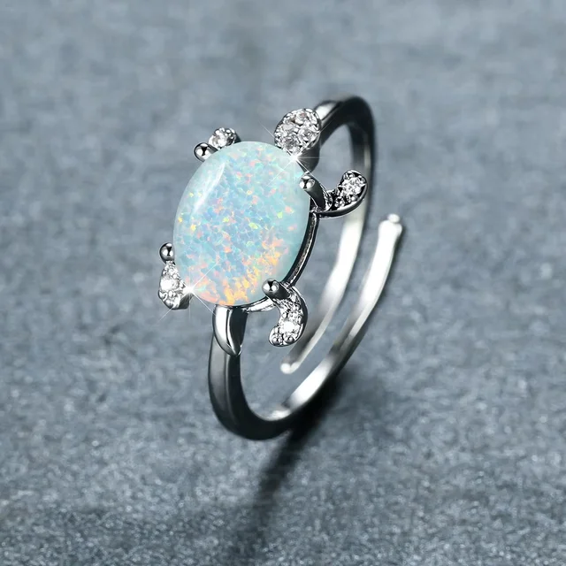 Anillo tortuga colorido estilo bohemio para mujer, ajustable con circonita — accesorios boho