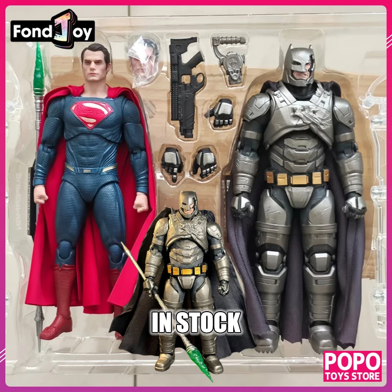 폰드조이 DC BVS 디럭스 세트 19cm 헨리 슈퍼맨 전투 손상 아머드 배트맨 액션 피규어 남성용 선물