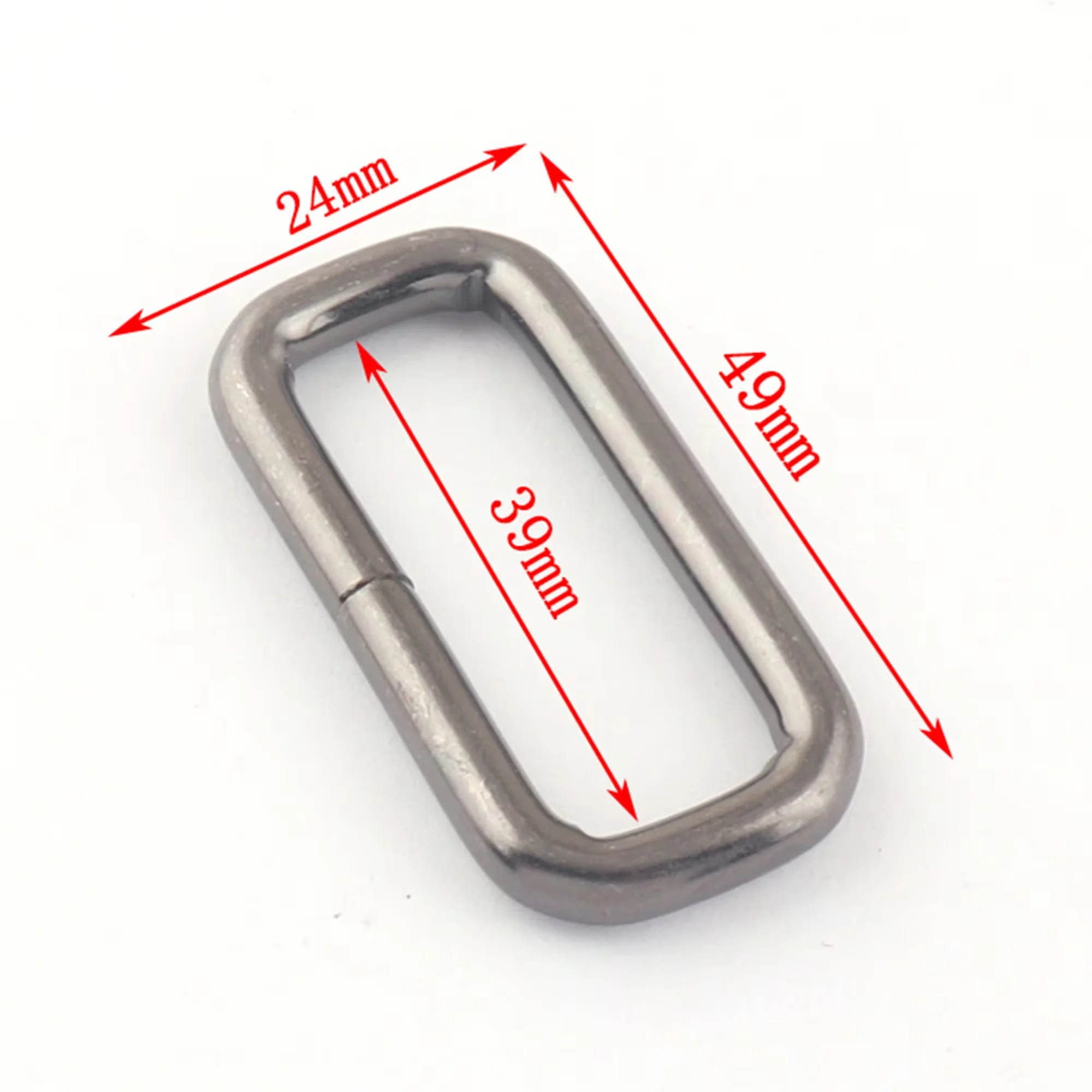 Oval Jump Rings 1.5''(39mm), Gunmetal Round Metal O Rings for Purse Bag Handbag Handle Accessory-6pcs/lot