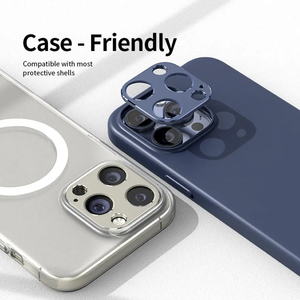 Película protetora de lente de alta qualidade para iphone, antiqueda, liga de metal, estojo para iphone 15pro, 15pro max