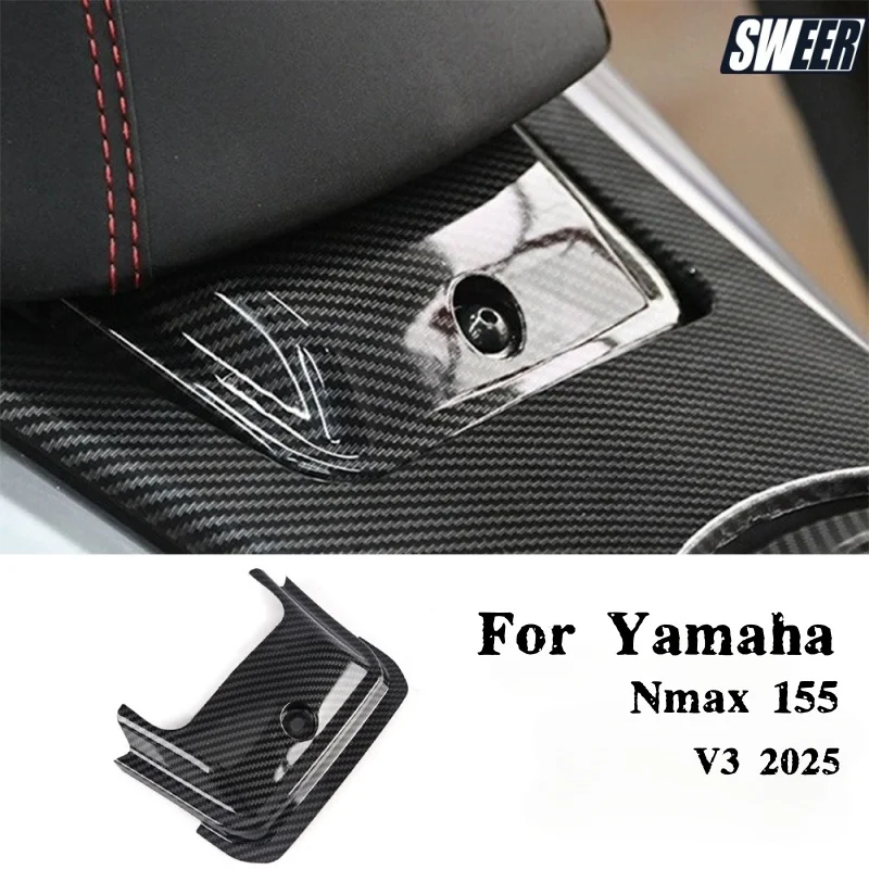 

For Yamaha Nmax 155 V3 2025 Turbo Water Transfer Printing Carbon Fiber Cushion Support Cover Plastic Cover Motor Accessories