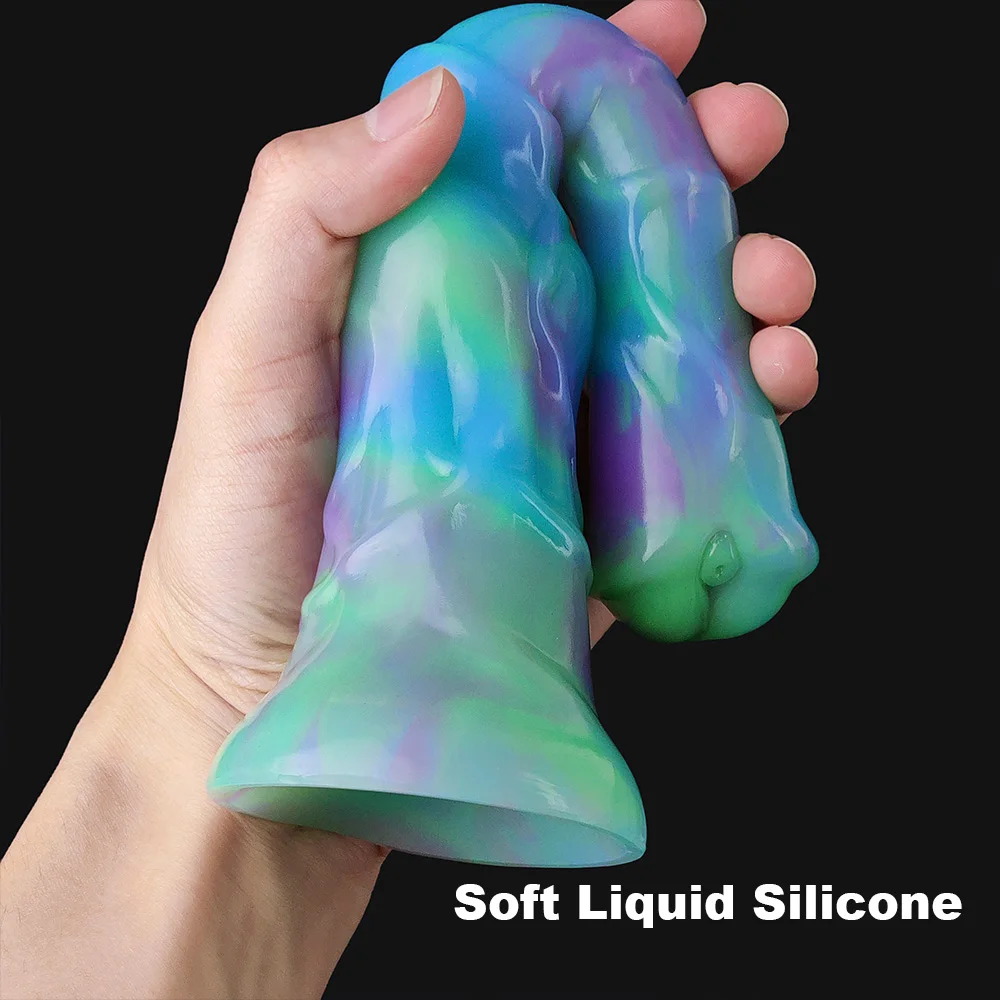 YOCY Fantasy Horse Dildo 9.8 inch Long Animal Penis Liquid Silicone Anal Vagina Toy For Women Men Beginner Monster Dildos