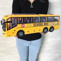 Bus Electric Remote Control Car with Light Tour Bus School City Model Radio Controlled Machine Toys for Boys Kids