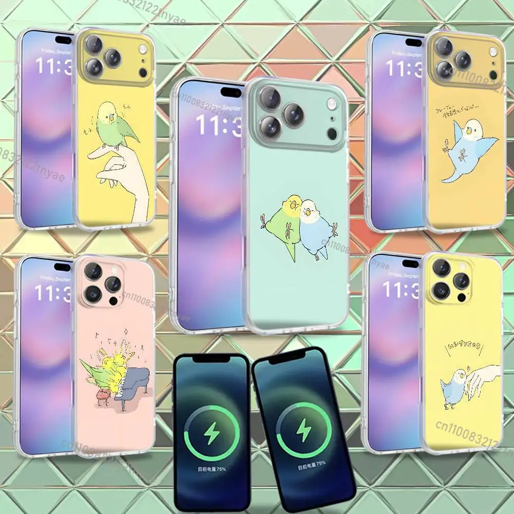 

Parrot Birds Cockatiel Phone Case For iPhone 16,14,11,17,13,15,12,Air,Plus,Pro,Max,E,Mini Frosted for MagSafe Magnetic Wireless
