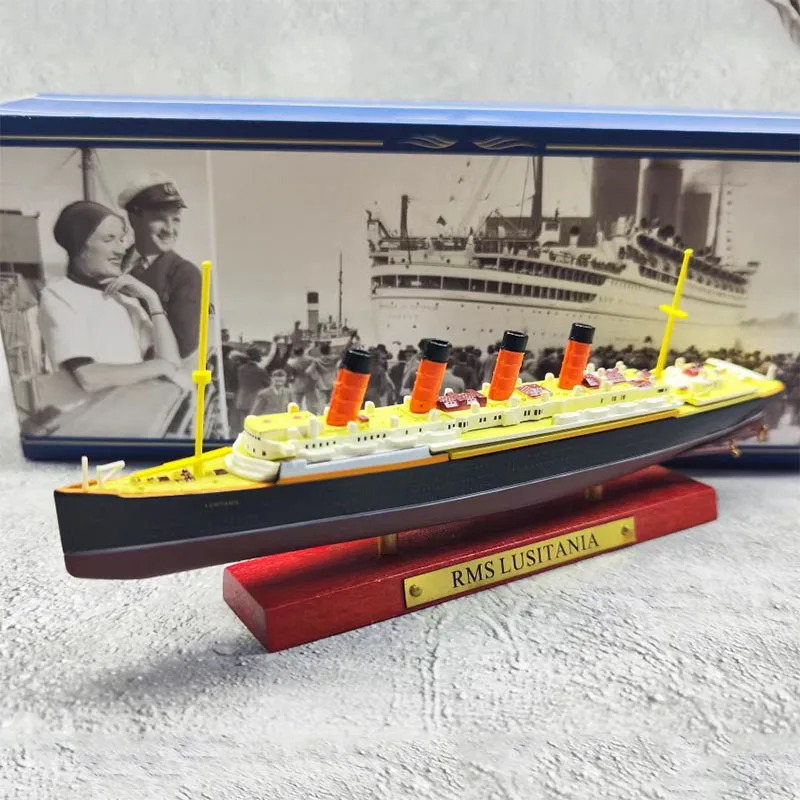 1/1250 Ship Model LUSITANIA Luxury Cruise Static Alloy Collection Decoration Model Gift