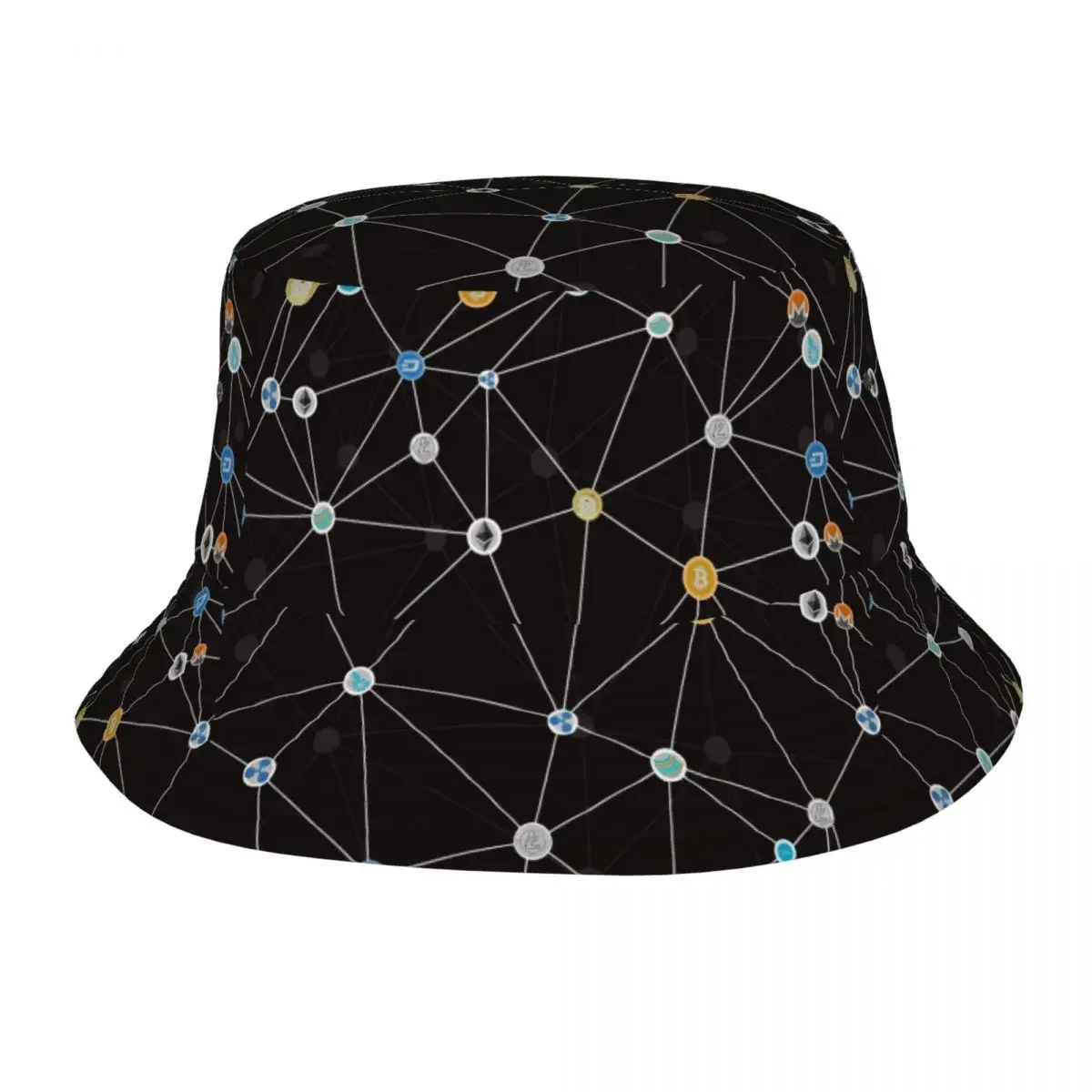 Bitcoin Cryptocurrency Blockchain Altcoin Bucket Hat Men Women Unisex Trendy Ethereum Digital Currency Summer Fisherman Cap