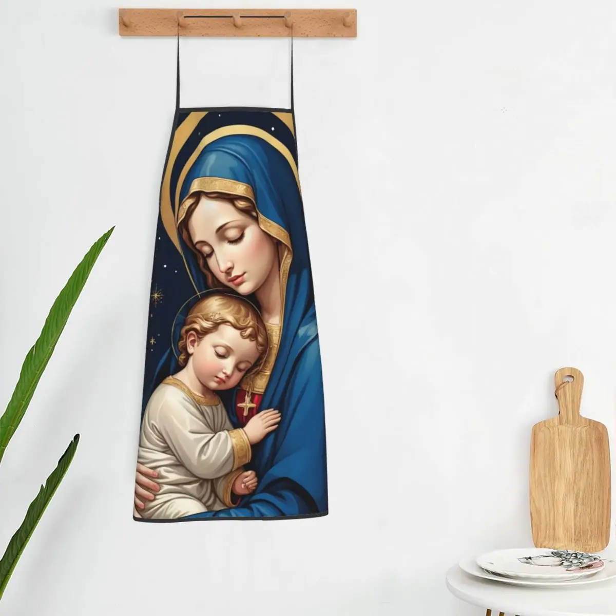 Custom Unisex Our Lady Of Guadalupe Virgin Mary Kind Kitchen Chef Cooking Baking Apron Women Men Tablier Cuisine for Painting