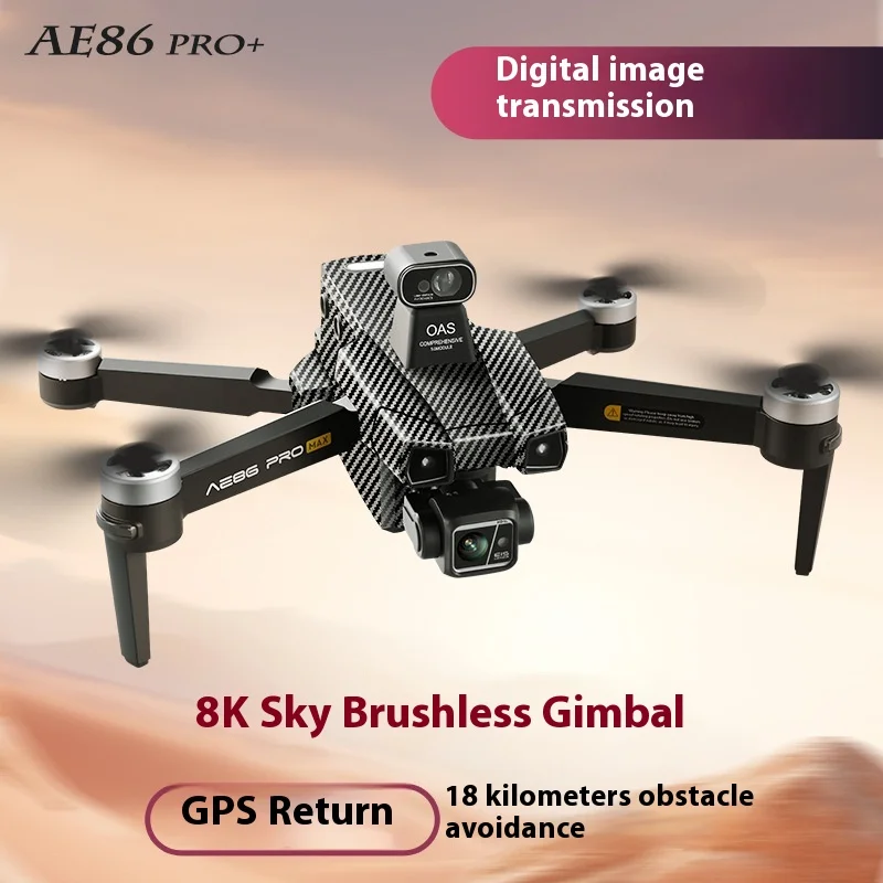 

AE86 Promax Drone - 3-Axis Anti-Shake Gimbal GPS Positioning Digital Image Transmission Touch Screen RC Quadcopter