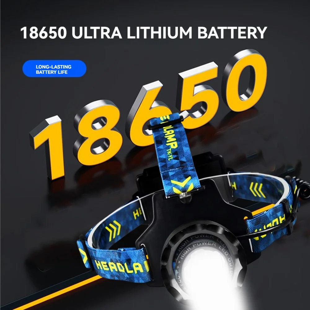 عالية الطاقة الأضواء طويلة المدى الفتيل LED كشافات تلسكوبي التكبير رئيس مصباح يدوي الصيد ضوء مصباح الشعلة للتخييم الصيد