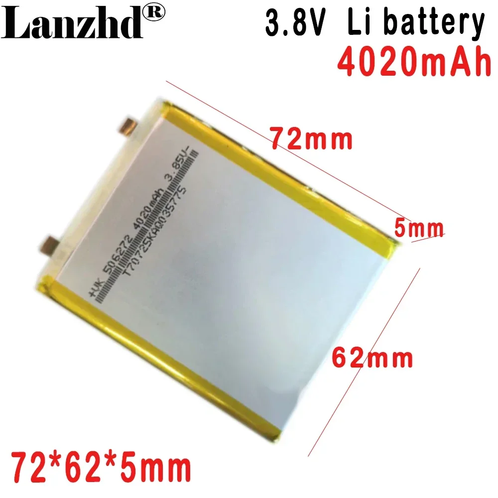 

506272 polymer lithium battery 4020MAH 3.8V For mobile phone built-in electric source Bluetooth speaker laptop tablet