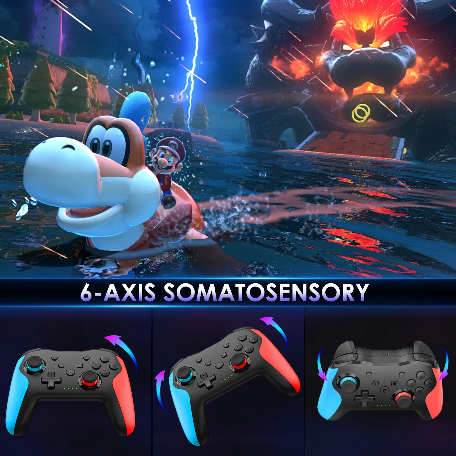 Drahtlose Bluetooth Gamepad Für Nintendo Schalter/Schalter Lite Gebaut in 600mAh Batterie Pro Spiel Controller Für Schalter Zubehör