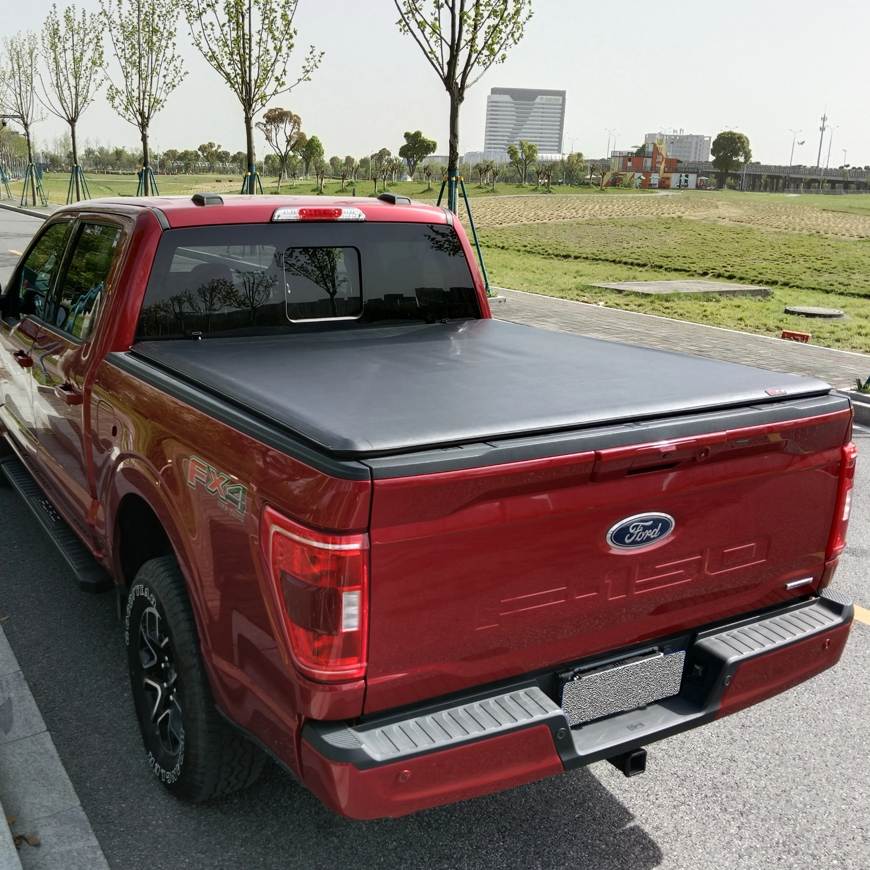 KSCPRO SR Series Soft Roll Up Truck Bed Tonneau Cover for Ford F-250/F-350/F-450 Super Duty 6.8' Bed