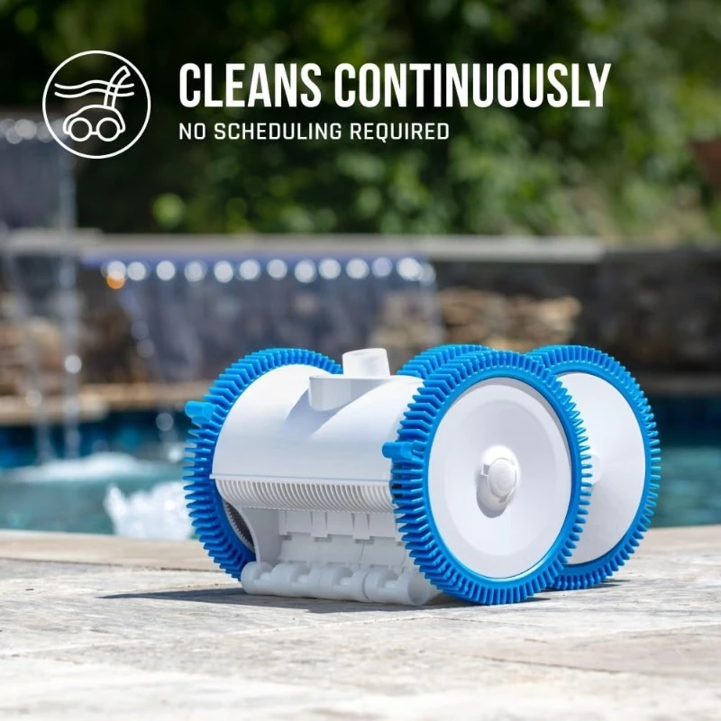 Poolvergnuegen Suction Pool Cleaner for In-Ground Pools up to 20 x 40 ft. (Automatic Pool Vaccum), White