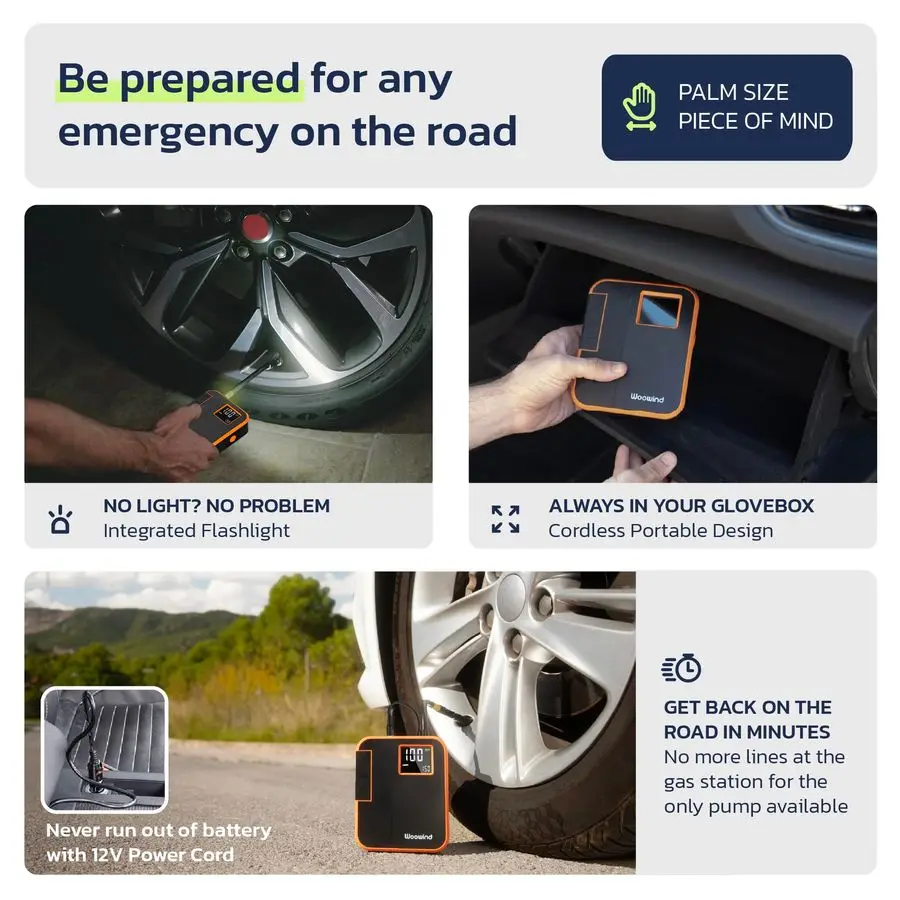 Tire Inflator Portable Air Compressor for Off Roading 150PSI Air Pump for Car Tires with Deflation Button, Auto Stop, and Quick