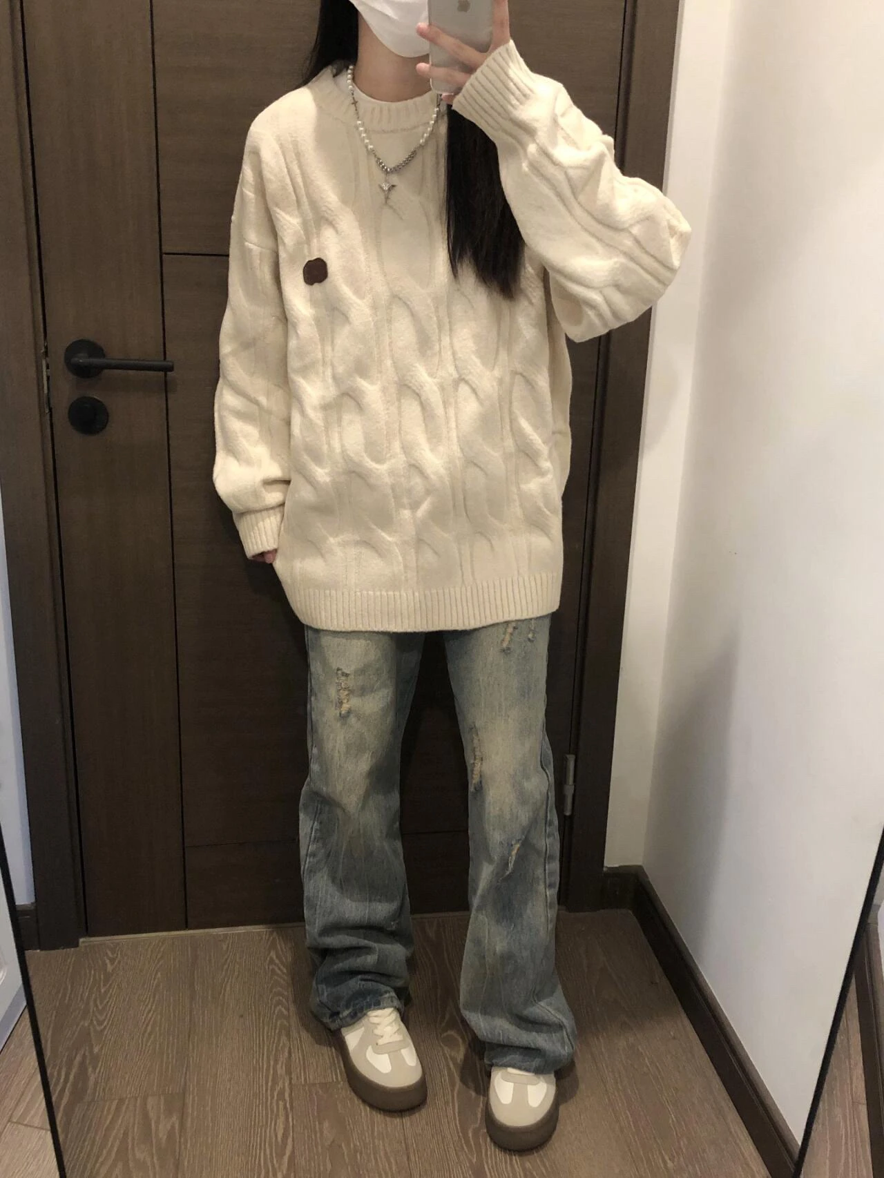 Maglione lavorato a maglia versatile allentato casual morbido accogliente da donna Autunno Inverno Nuovo Sle Trendy Top Confortevole Calore Riscaldamento Lungo S...