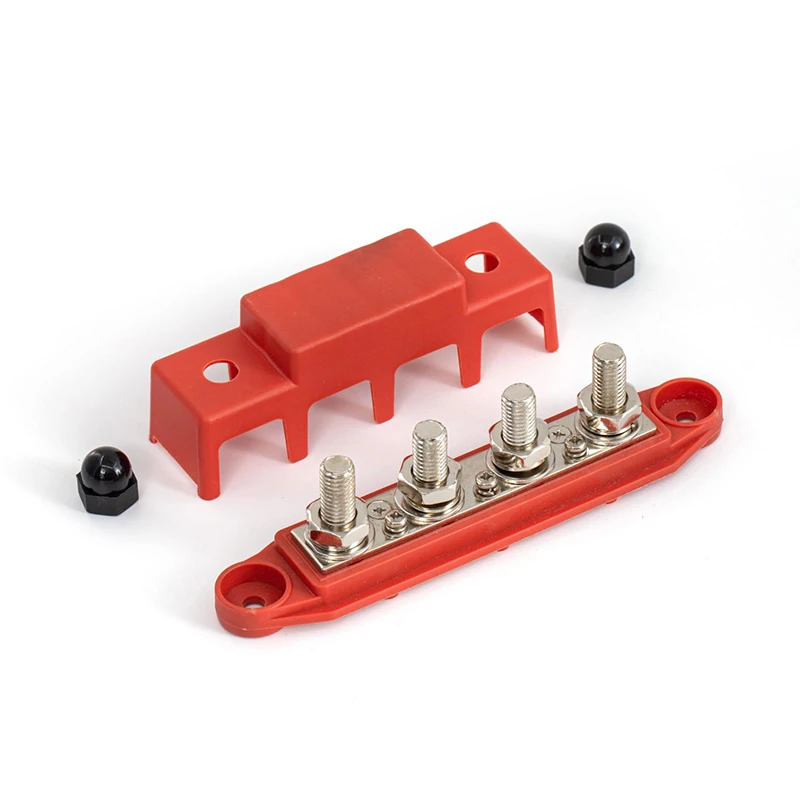 Car Rv Ship Dc 48v 250a 4 Terminal Studs Busbar Powerterminal Block M6 M8 M10 High Current Wiring Stud Battery Junction Block