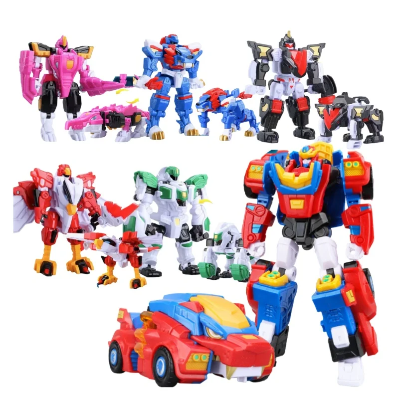 Transformation Robot Toys Action Figures Beast King Power Series Lion King Eagle King Warrior Robot Armor Model Machine Gifts