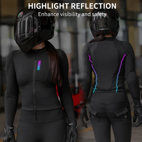Imagen 2 del producto Chaqueta de Motocicleta para Mujer WOSAWE, Chaqueta de Verano para Motociclista, Chaqueta Elástica para Motociclista