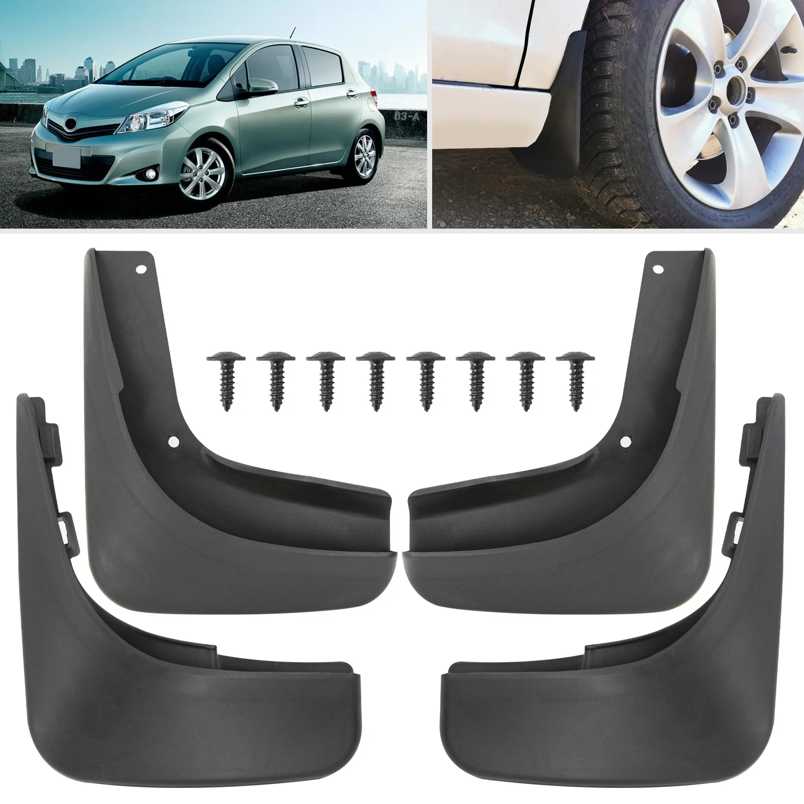 For Volkswagen VW Golf 6 Mk6 Hatchback 2009 2010 2011 2012 Set Molded Mud Flaps Mudflaps Splash Guards Front Rear Flap Mudguards