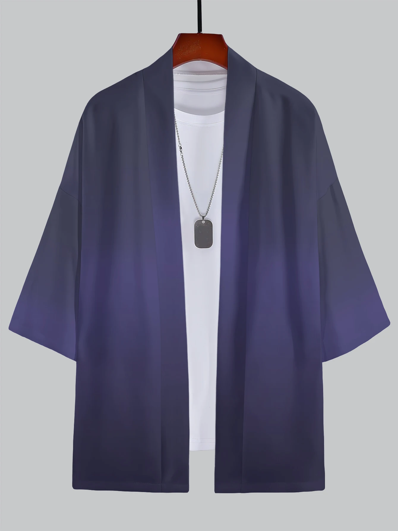 Men's Summer 3D Casual Kimono Set - Gradient Color & Japanese Art Styles