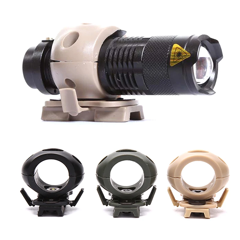 2023 New 25mm Helmet Special Lighting Flashlight Support Tactical Helmet Clamp Adaptor Outdoor Sports Cycling Headlight Holder