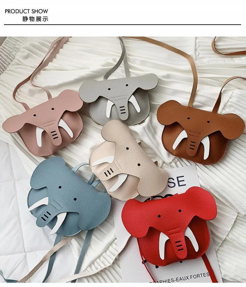 Fashion Baby Kids Elephant Girl Shoulder Bag Crossbody Messenger Bags Bag Wallet Storage Cute Animal Kids Gift Travel Bag