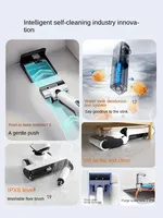 UWANT Push-in Floor Washing Machine, Lying Flat, Suction and Drag All-in-one Machine, Cloud D100