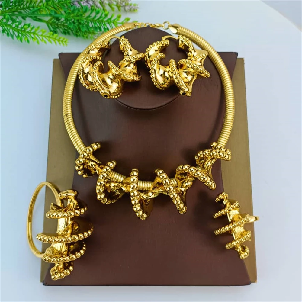 EMMA Latest Italian Style Luxury Jewelry For African Lady Mama Women Fashion Bold Jewelry Set