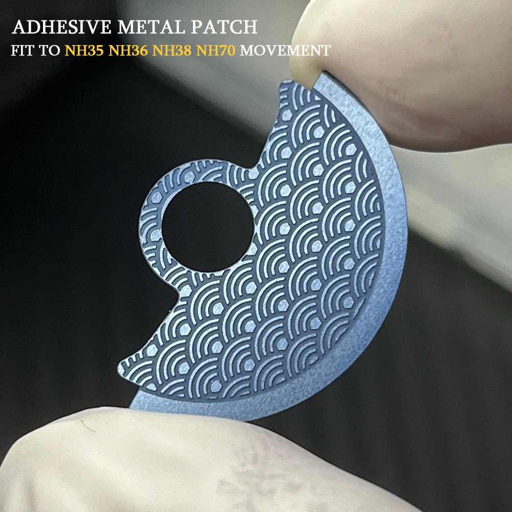 Ultra-thin Metal Rotor Sticker Patch Fit to NH34 NH35 NH36 Movement Modified Automatic Hammers Decoration Stickers Suit to NH70A