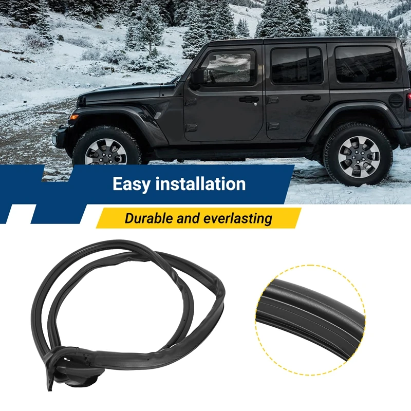 Windshield Header Weatherstrip For Jeep Wrangler 2018-2023 Glass Sealing Strip 68271695AI 68271695AC 68271695AA