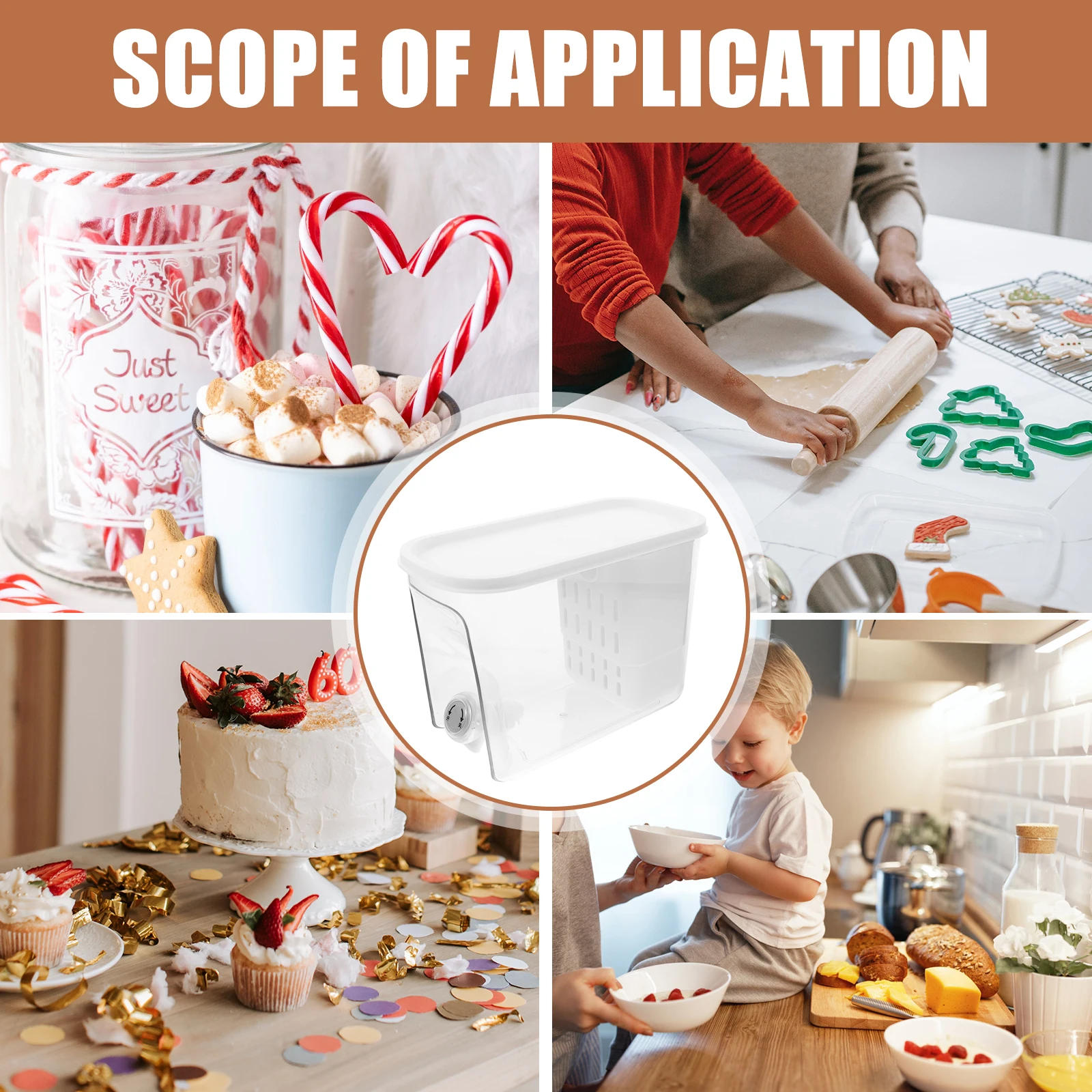 

Fridge Compatible Large Capacity Cold Water Kettle with Faucet Leak Proof Beverage Dispenser for Juice Tea Easy Install