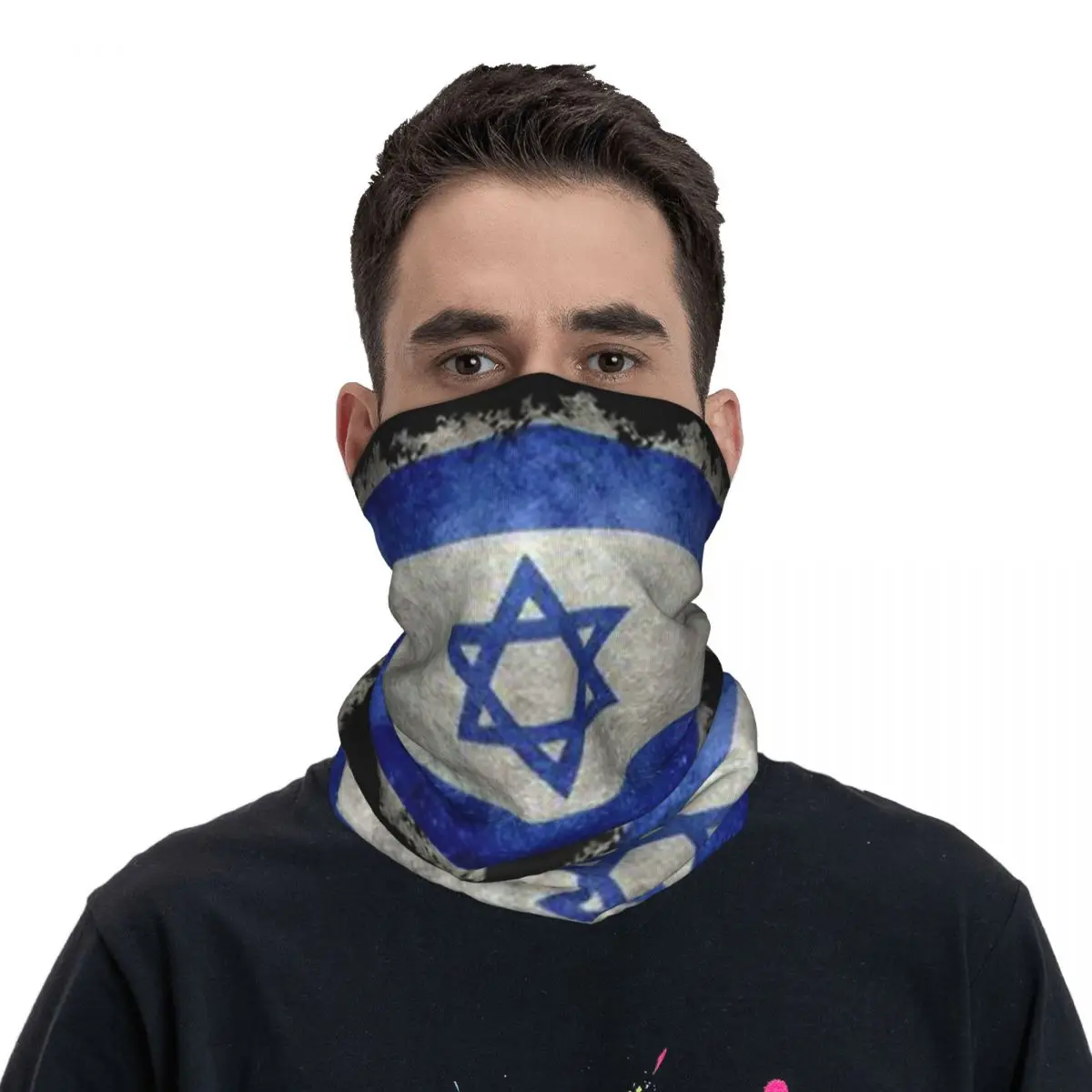 Israel Flag Bandana Neck Gaiter Printed Wrap Scarf Warm Cycling Scarf Riding Unisex Adult All Season