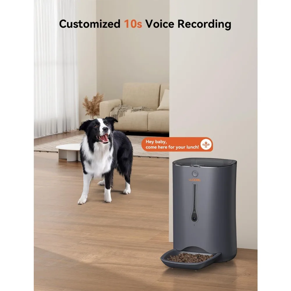 Automatic Dog Feeder with Camera,Timer Programmable,HD Camera for Voice and Video Recording,5G WiFi Automatic Cat Food Dispenser