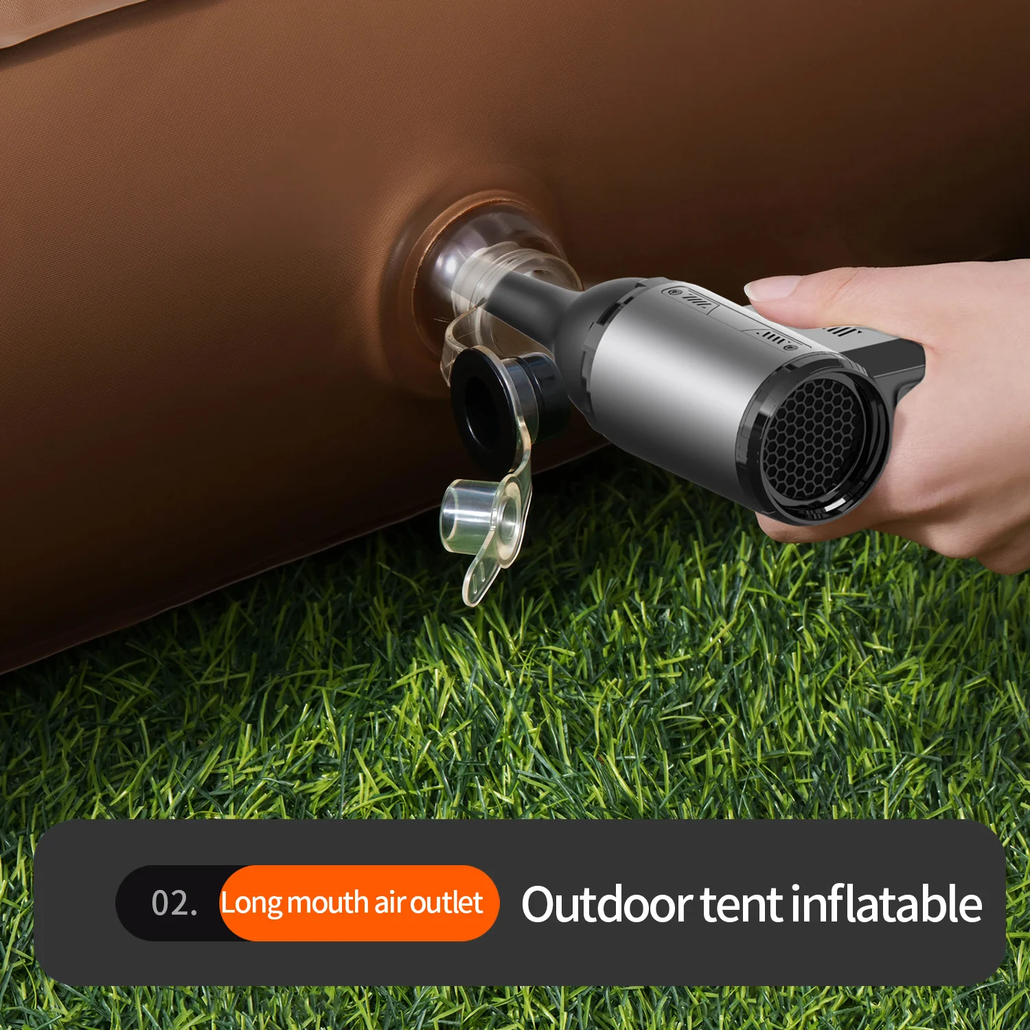 نموذج جديد منفاخ توربو عالي السرعة ومكنسة كهربائية 130,000 دورة في الدقيقة 2 في 1 منفاخ غبار خارجي محمول باللون الأسود 2026