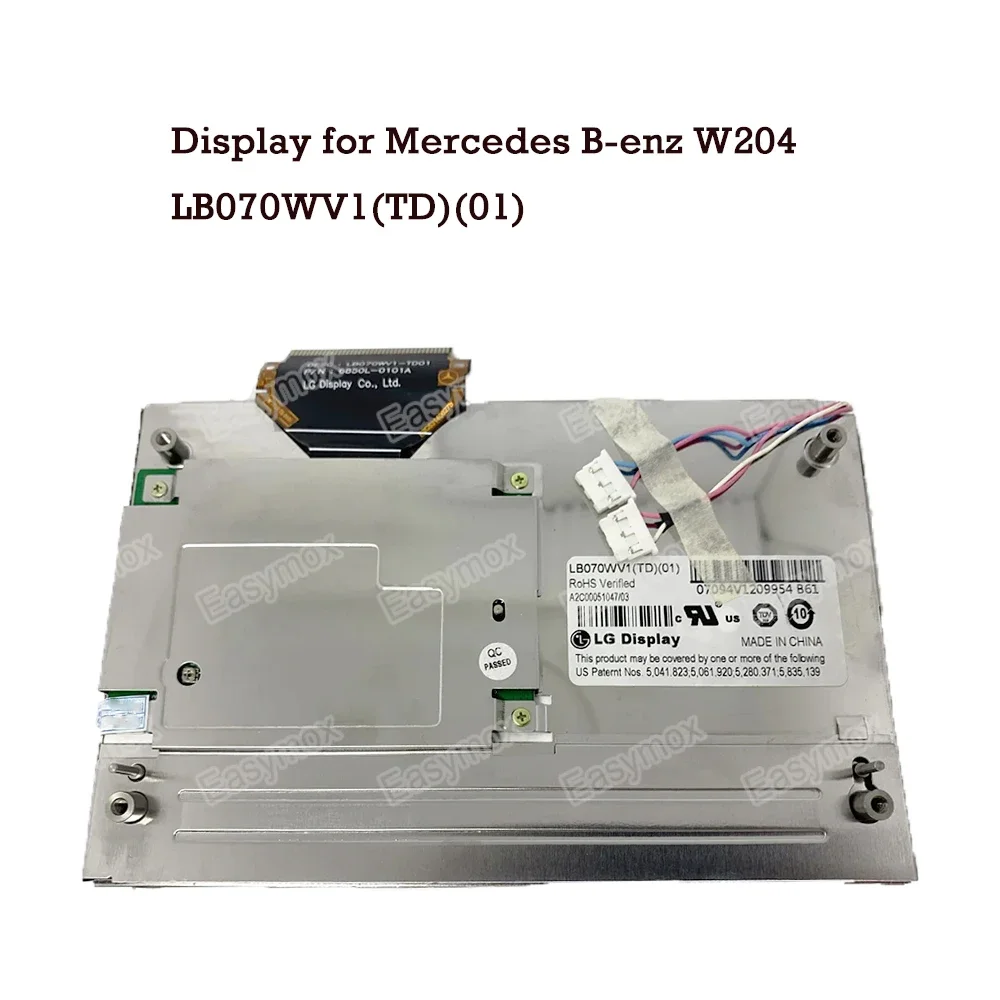 New LB070WV1(TD)(01) LB070WV1 TD01  7 inch LCD Display for Mercedes Benz W204 GLK GPS Navigation Audio Repair