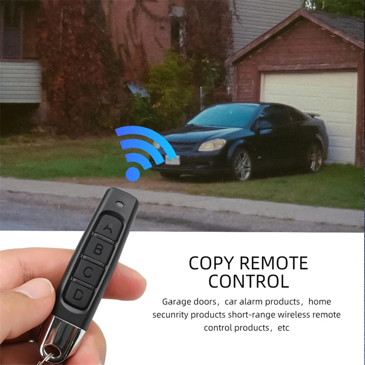 A57G-4-In-1 Remote Control Duplicator for Cars,433mhz Copy Remote Controller,Cloning Key Fob Duplicator Garage,Door Universal