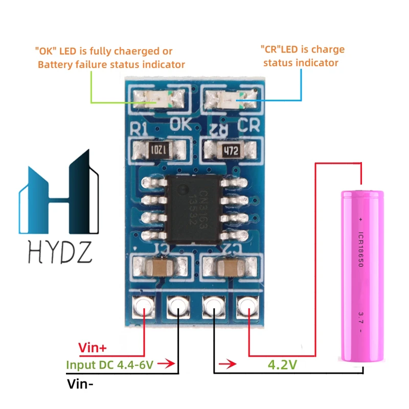 MPPT Solar Charge Controller 1A 4.2V 3.7V 18650 LiPo Li-ion Lithium Battery Charger Module SD05CRMA Solar Panel Battery Charging