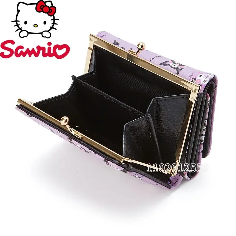  Kuromi New Women's Wallet Luxury Brand Mini Women's Coin Purse Cartoon Cute Short Fashion Girls Coin Purse Large Capacity