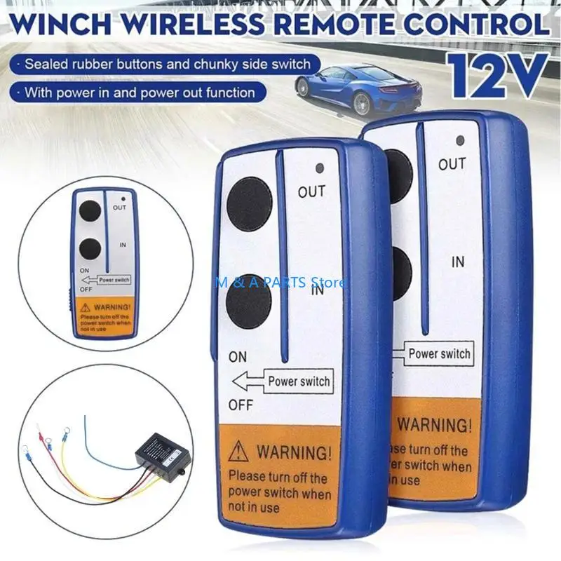U1JF Wireless Remote Control for Electric Winches Marine and Automotive Applications