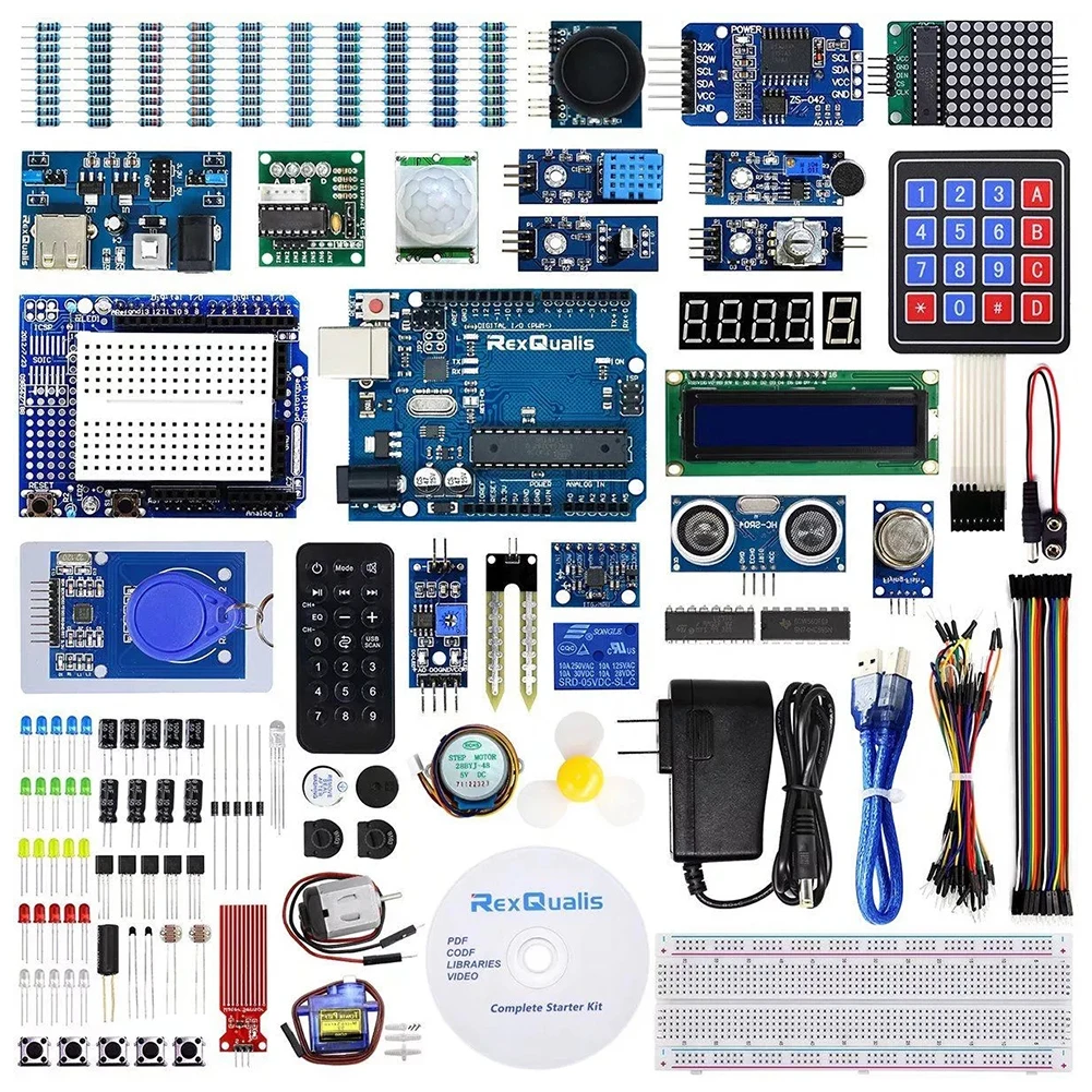 kit-di-avvio-con-tutorial-per-arduino-uno-r3-kit-stem-con-servo-kit-di-avvio-elettronico-piu-completo-led-per-arduino-ide